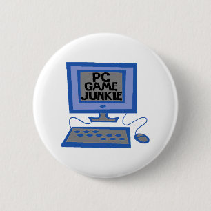PC Game Junkie 2 Inch Round Button