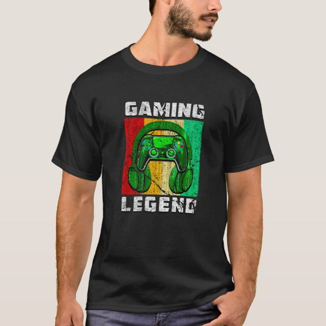 PC Gaming Legend Gift Son Brother Video Games Teen T-Shirt (Front)