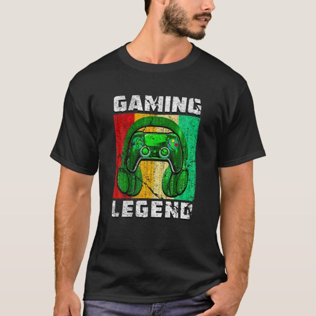 PC Gaming Legend Gift Son Brother Video Games Teen T-Shirt (Front)