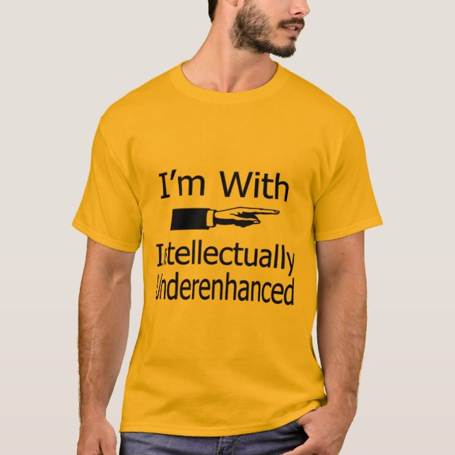 pc "i'm with stupid" t (left) T-Shirt (Front)
