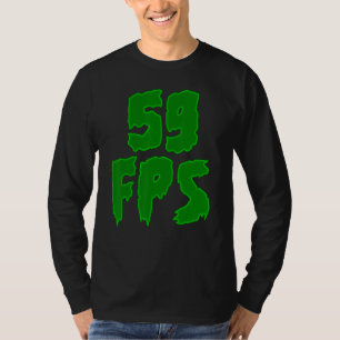 PC Master Race 59 FPS Halloween Funny Gamer Video  T-Shirt