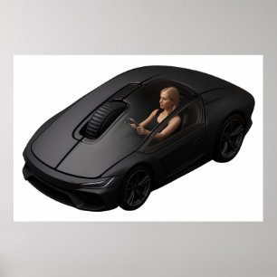 PC Mouse–Car: Click at the speed of a supercar Poster