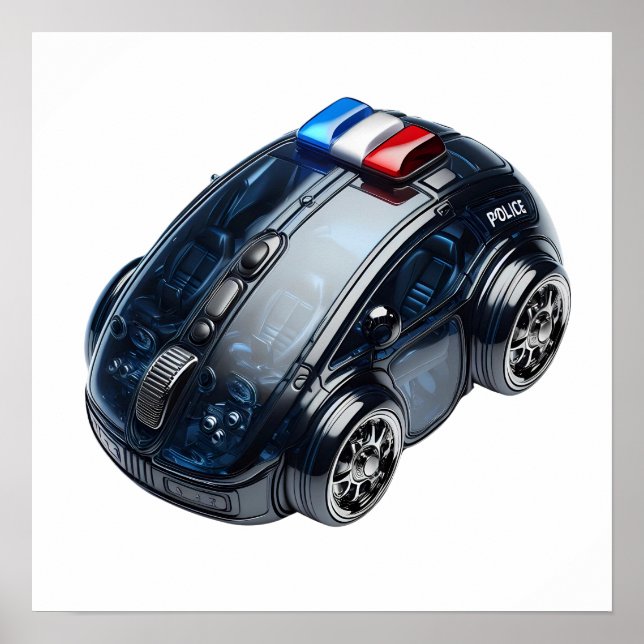 PC Mouse–Car: Police Vehicle Poster (Front)