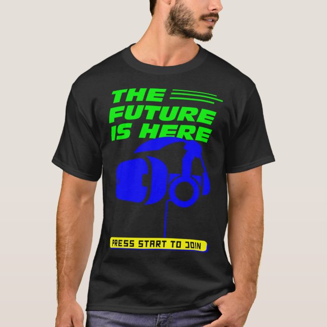 PC VR Console Gaming Gamer Virtual Reality Time T-Shirt (Front)