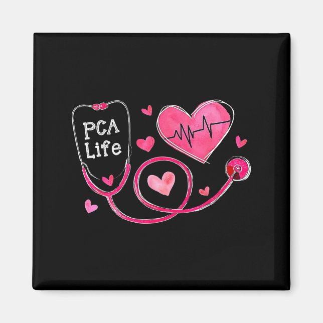 Pca Life Valentine Heart Stethoscope  Magnet (Front)