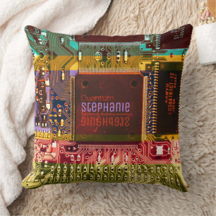  PCB Electronic Printed Circuit Board Personalized Throw Pillow