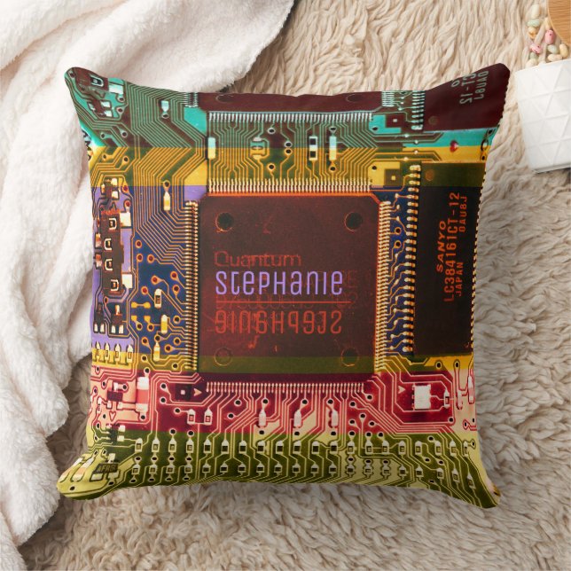  PCB Electronic Printed Circuit Board Personalized Throw Pillow (Blanket)