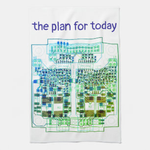 PCB Printed Circuit Board Plate Kitchen Towel