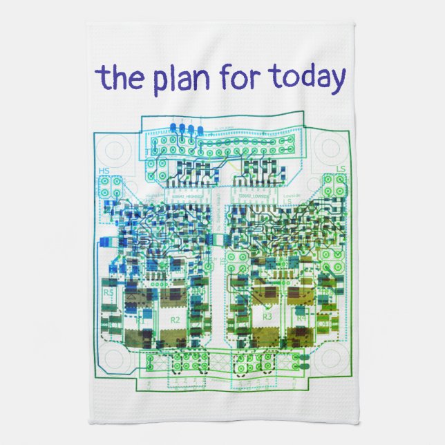 PCB Printed Circuit Board Plate Kitchen Towel (Vertical)