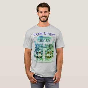 PCB Printed Circuit Board Platinum Shirt with Plan