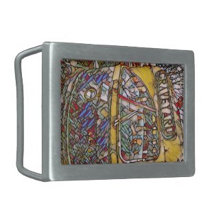 PCC Graveyard Stain Glass Belt Buckle