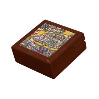 PCC Graveyard Stain Glass Wooden Jewellery Box