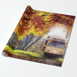 PCC Work Car in Woods Very Small Roll  Wrapping Paper