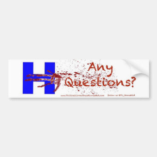 PCGW Bumper Sticker #HillaryAnyQuestions Hillary