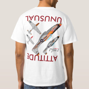 Pcinq1 P-51 T-shirt d'attitude inhabituelle - T-sh