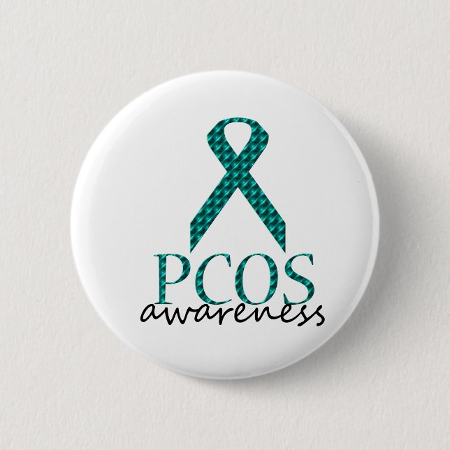 PCOS Awareness 2 Inch Round Button (Front)