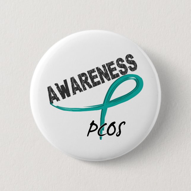 PCOS Awareness 3 2 Inch Round Button (Front)