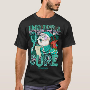 PCOS Awareness Awareness leopard christmas cure sa T-Shirt
