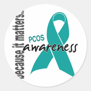 PCOS Awareness Classic Round Sticker
