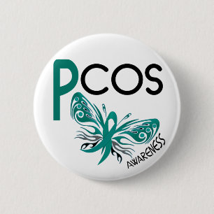 PCOS BUTTERFLY 3.1 2 INCH ROUND BUTTON