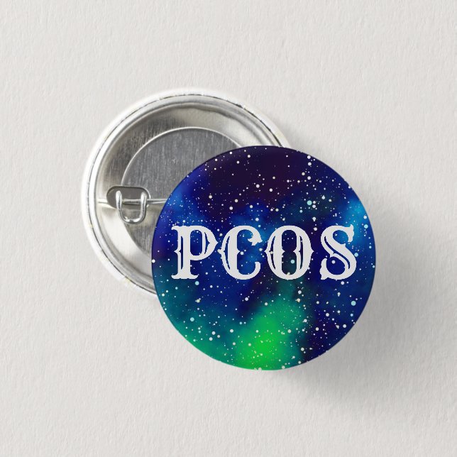PCOS Customizable Galaxy Identity 1 Inch Round Button (Front & Back)