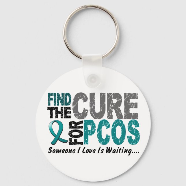 PCOS Find The Cure Keychain (Front)