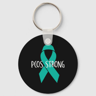 Pcos Gift For Awareness And Support- Pcos Strong Keychain