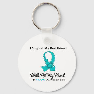 PCOS I Support My Best Friend Keychain