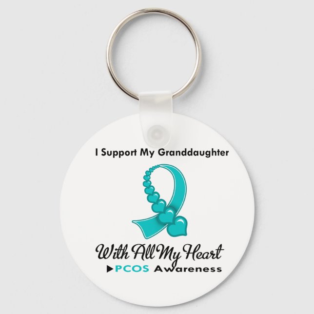 PCOS I Support My Granddaughter Keychain (Front)