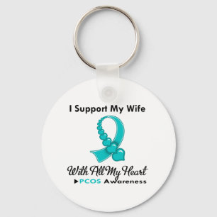 PCOS I Support My Wife Keychain