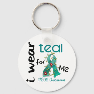 PCOS I Wear Teal For ME 43 Keychain