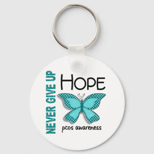 PCOS Never Give Up Hope Butterfly 4.1 Keychain