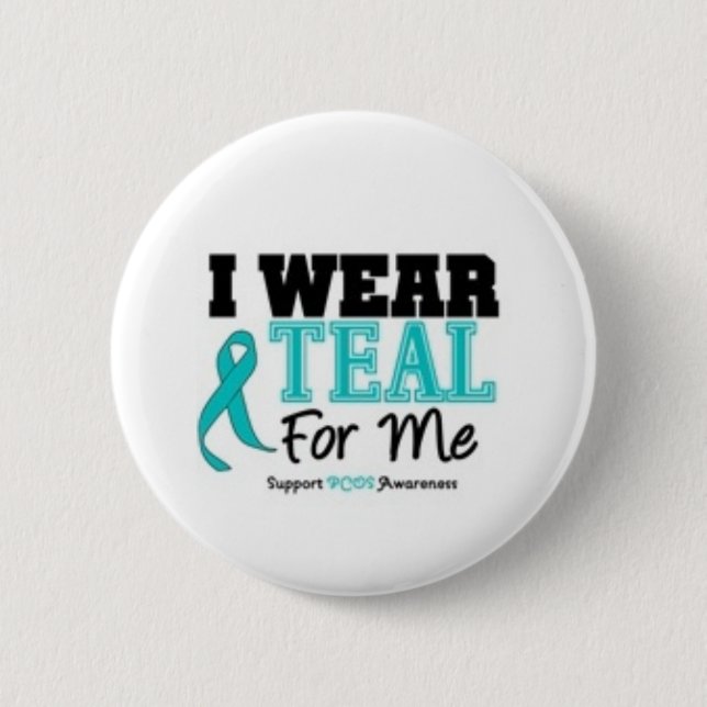 PCOS Support Button! 2 Inch Round Button (Front)