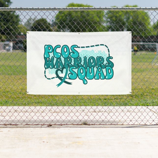 PCOS WARRIORS SQUAD Polycystic Ovary Syndrome Banner (Insitu)