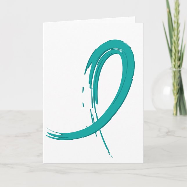 PCOS's Teal Ribbon A4 Card (Front)