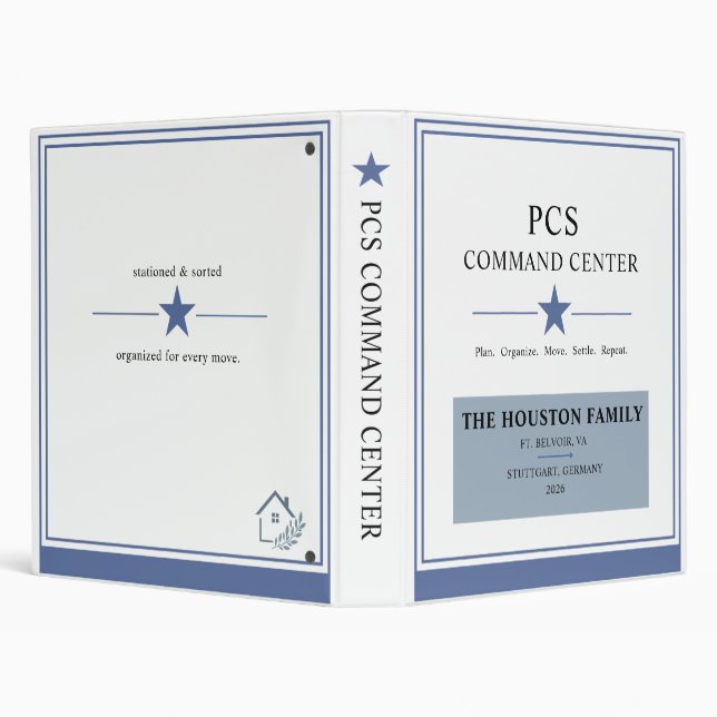 PCS Military Moving Command Centre Binder (Background)