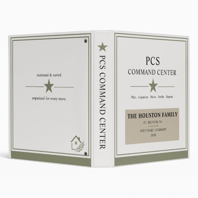 PCS Military Moving Command Centre Binder (Background)