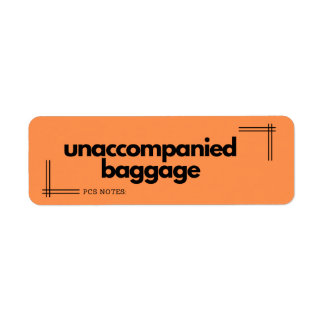 PCS Moving Labels: Unaccompanied Baggage