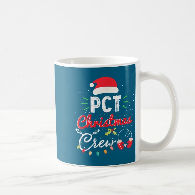 Pct Christmas Crew Fun Patient Care Tech Matching  Coffee Mug (Right)