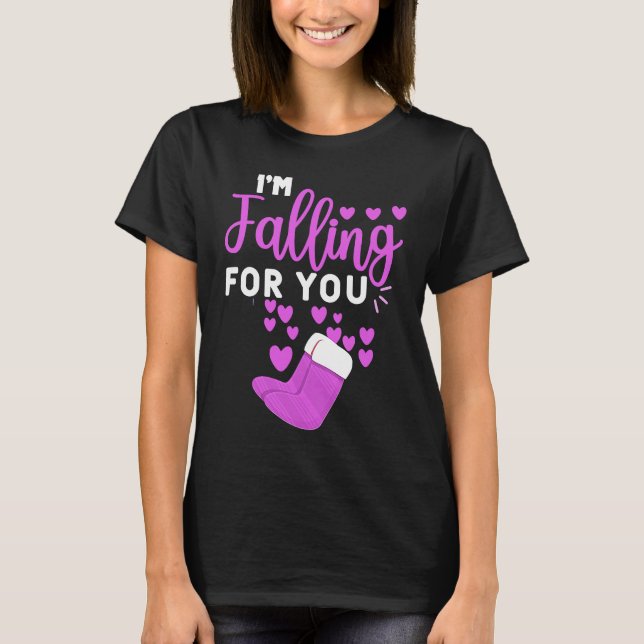 PCT CNA Nurse I'm Falling for You Happy Valentines T-Shirt (Front)