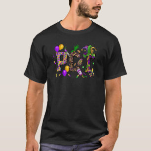 PCT Mardi Gras Leopard Festival Party Apparel T-Shirt