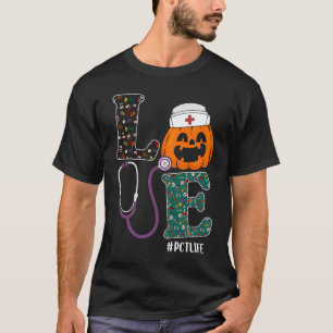 PCT Nurse Halloween Scary Pumpkin Love Nurse Life T-Shirt