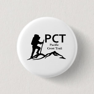 PCT  -  Pacific Crest Trail 1 Inch Round Button