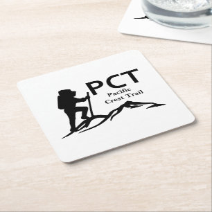 PCT  -  Pacific Crest Trail Square Paper Coaster