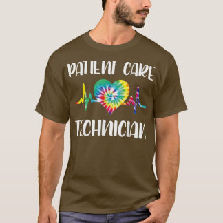 PCT Patient Care Technician Tech Floral Heart Stet T-Shirt