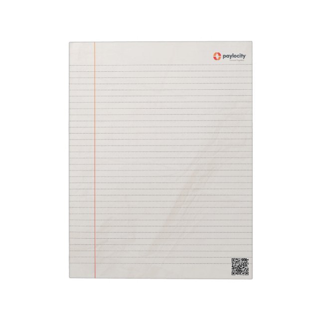 PCTY 8.5 X 11 Notepad With QR Code (Rotated)