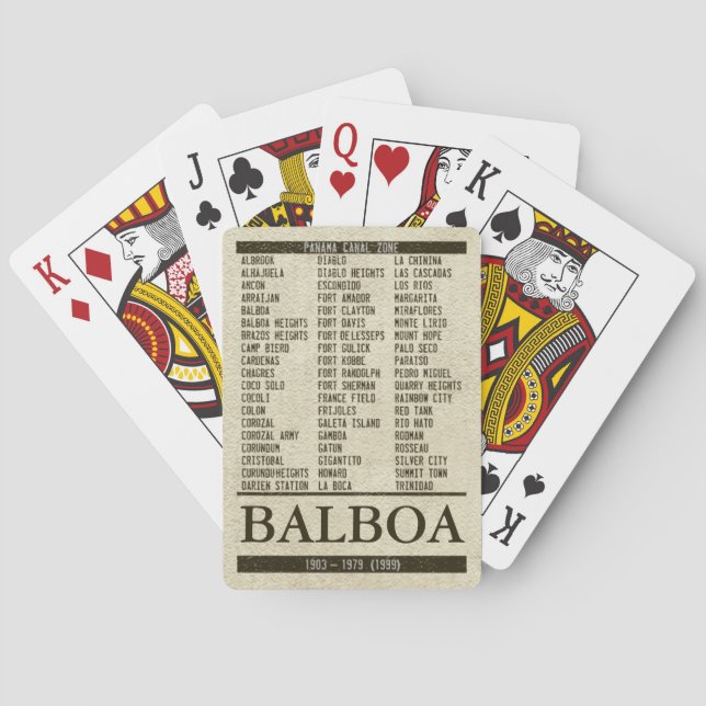 PCZ List & Your Town / Base / Post Playing Cards (Back)