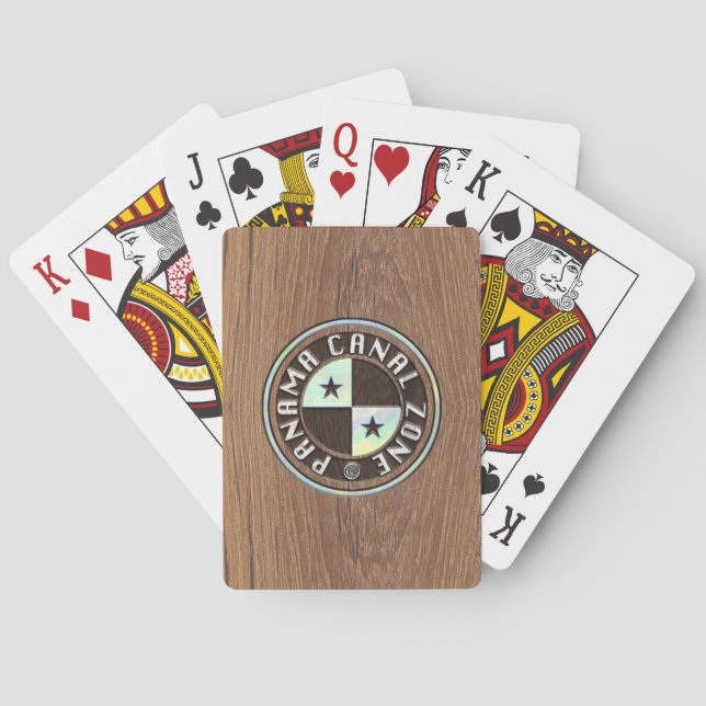 PCZ Playing Card with Teak and Mother of Pearl (Back)