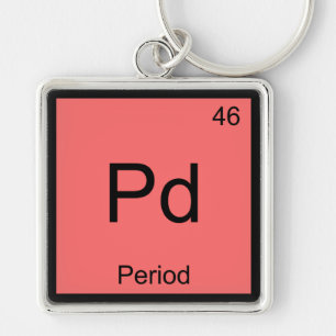 Pd - Period Chemistry Element Symbol Funny T-Shirt Keychain