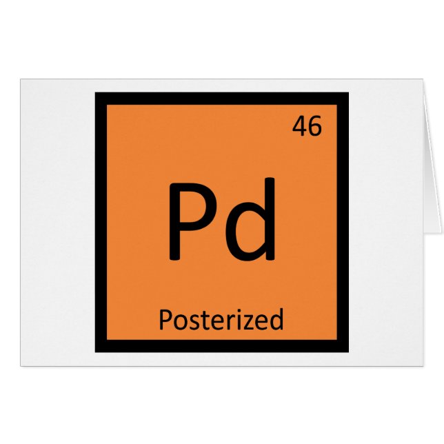 Pd - Posterized Meme Chemistry Periodic Table (Front Horizontal)